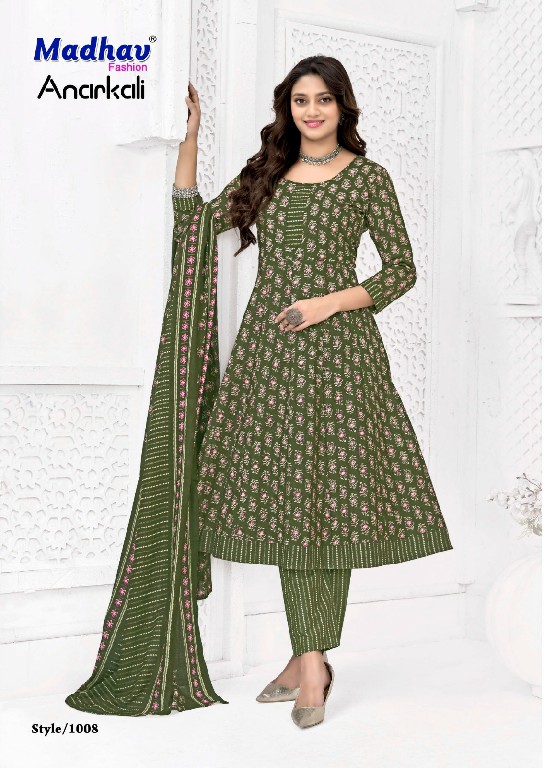 MADHAV FASHION ANARKALI VOL 1 WHOLESALE READYMADE COTTON DAILY WEAR ANARKALI 3 PCS SUITS FOR EXPORT
