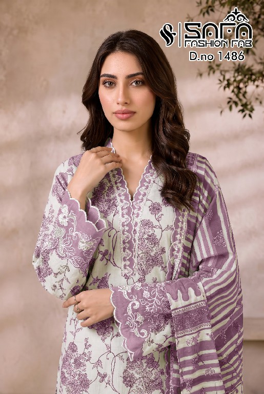 SAFA FASHION D.NO 1486 WHOLESALE READYMADE SOFT COTTON FORMAL WEAR 3 PCS COMBO SET SUITS EXPORTER