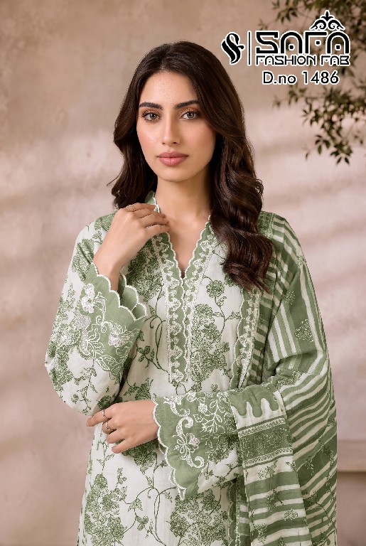 SAFA FASHION D.NO 1486 WHOLESALE READYMADE SOFT COTTON FORMAL WEAR 3 PCS COMBO SET SUITS EXPORTER