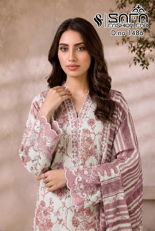 SAFA FASHION D.NO 1486 WHOLESALE READYMADE SOFT COTTON FORMAL WEAR 3 PCS COMBO SET SUITS EXPORTER