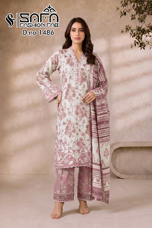SAFA FASHION D.NO 1486 WHOLESALE READYMADE SOFT COTTON FORMAL WEAR 3 PCS COMBO SET SUITS EXPORTER