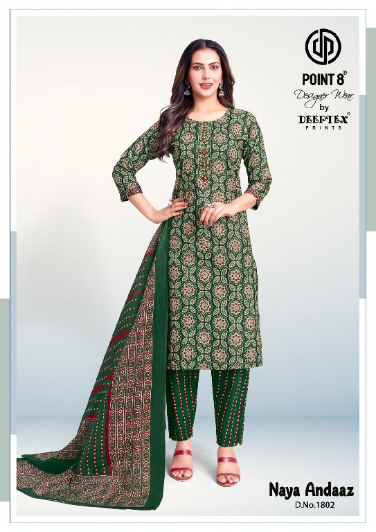 DEEPTEX NAYA ANDAAZ VOL 18 WHOLESALE READYMADE COTTON PRINTED BIG SIZE CLASSIC 3 PCS SUITS SUPPLIER