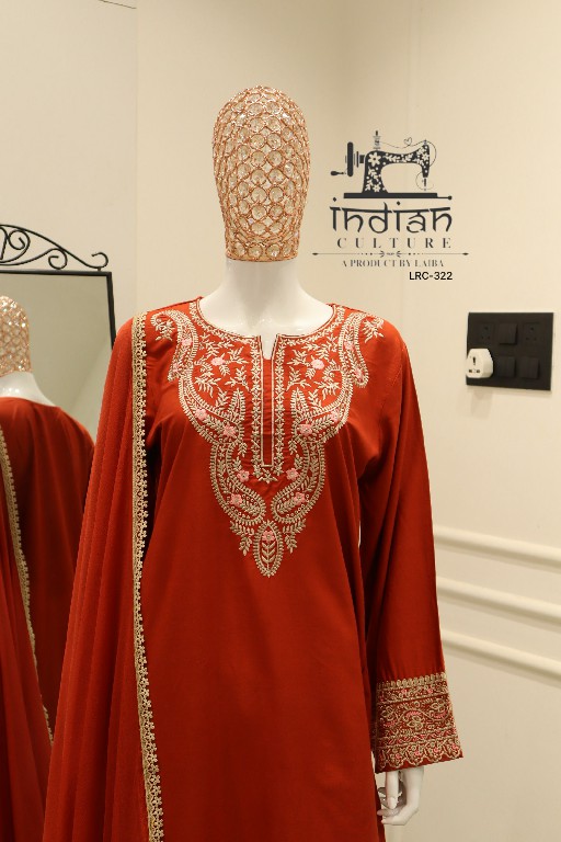 INDIAN CLUTURE D.NO LRC-322 WHOLESALE READYMADE PURE COTTON SLUB PRETTY LOOK PAKISTANI 3 PCS SUITS ONLINE