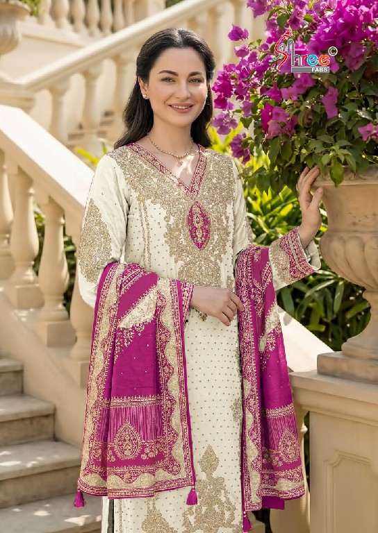 SHREE FABS D.NO KT-355H WHOLESALE VISCOSE MUSLIN BEAUTIFUL UNSTITCH SALWAR SUITS EXPORTER