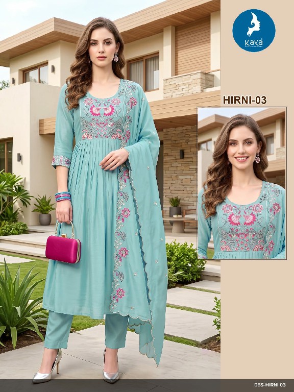 KAYA HIRNI WHOLESALE READYMADE MULL CHANDERI ANARKALI STYLE BIG SIZE 3 PCS COMBO SET SUITS EXPORTER