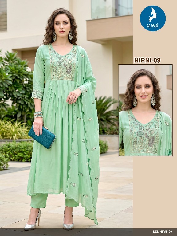KAYA HIRNI WHOLESALE READYMADE MULL CHANDERI ANARKALI STYLE BIG SIZE 3 PCS COMBO SET SUITS EXPORTER