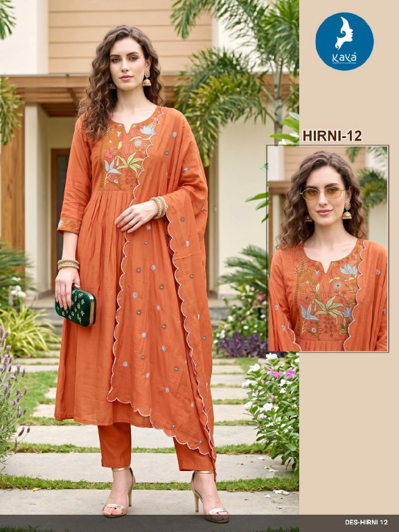 KAYA HIRNI WHOLESALE READYMADE MULL CHANDERI ANARKALI STYLE BIG SIZE 3 PCS COMBO SET SUITS EXPORTER