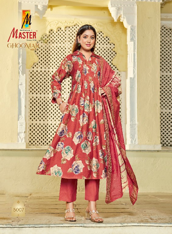 MASTER GHOOMER VOL 5 WHOLESALE READYMADE VERTICAN TRENDING 3 PCS SUITS FOR WOMEN ONLINE