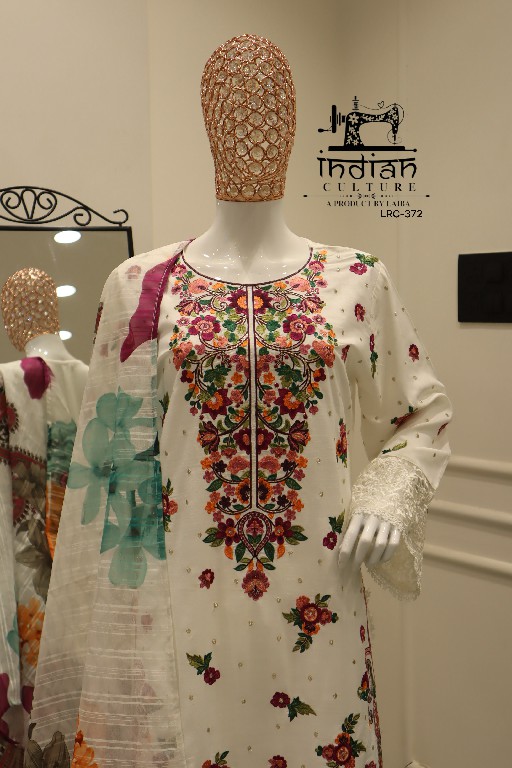 NDIAN CLUTURE D.NO LRC-372 WHOLESALE READYMADE PURE COTTON SLUB TRENDY PAKISTANI 3 PCS SUITS SUPPLIER