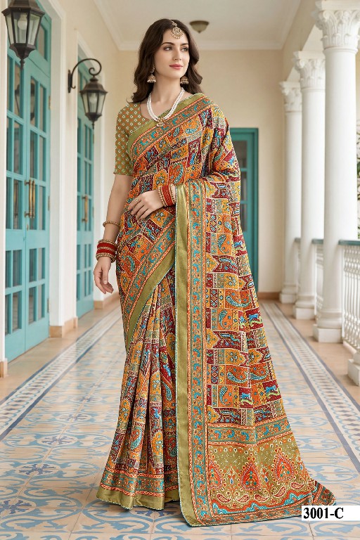 VALLABHI PRINTS KUMKUM VOL 3 WHOLESALE SATIN PRETTY LOOK INDIAN SAREES FOR WOMEN SUPPLIER