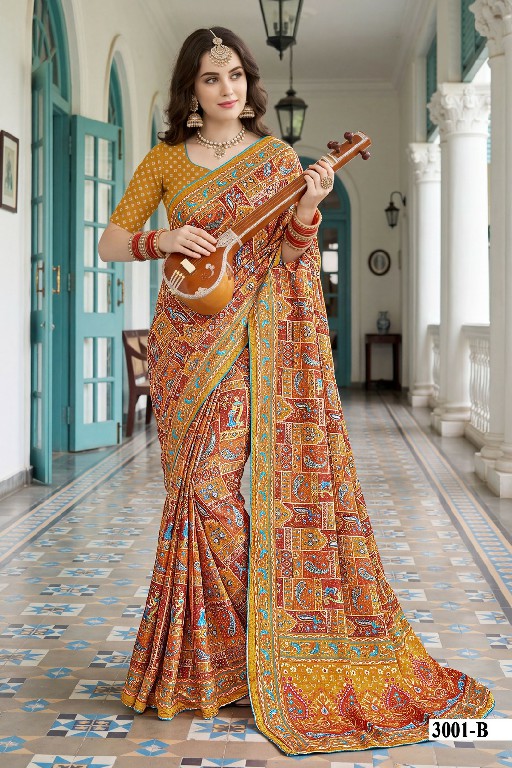 VALLABHI PRINTS KUMKUM VOL 3 WHOLESALE SATIN PRETTY LOOK INDIAN SAREES FOR WOMEN SUPPLIER