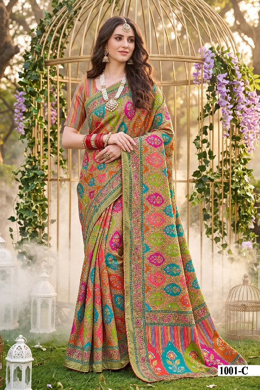 VALLABHI PRINTS KUMKUM VOL 1 WHOLESALE SATIN ELEGANCE INDIAN SAREES FOR WOMEN EXPORTER