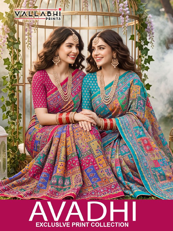 VALLABHI PRINTS AVADHI VOL 1 WHOLESALE CHIFFON PRINTED BEAUTIFUL INDIAN SAREES FOR WOMEN ONLINE