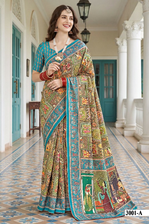 VALLABHI PRINTS AVADHI VOL 3 WHOLESALE CHIFFON PRINTED ATTRACTIVE INDIAN SAREES FOR WOMEN SUPPLIER