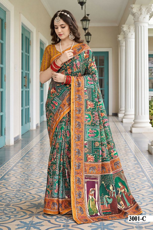 VALLABHI PRINTS AVADHI VOL 3 WHOLESALE CHIFFON PRINTED ATTRACTIVE INDIAN SAREES FOR WOMEN SUPPLIER