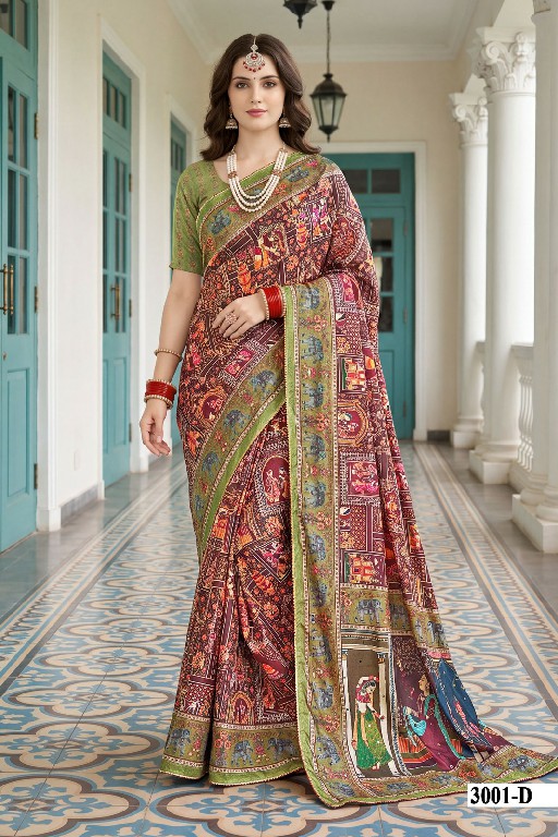 VALLABHI PRINTS AVADHI VOL 3 WHOLESALE CHIFFON PRINTED ATTRACTIVE INDIAN SAREES FOR WOMEN SUPPLIER