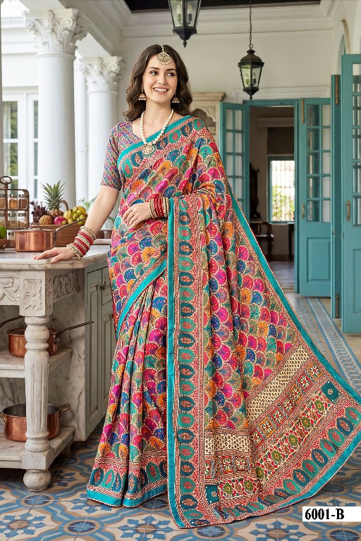 VALLABHI PRINTS AVADHI VOL 6 WHOLESALE CHIFFON PRINTED ETHNIC INDIAN SAREES FOR WOMEN SUPPLIER