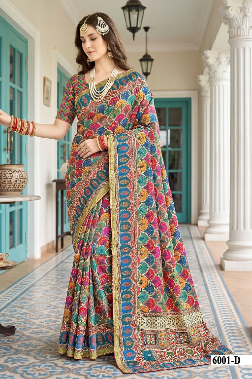 VALLABHI PRINTS AVADHI VOL 6 WHOLESALE CHIFFON PRINTED ETHNIC INDIAN SAREES FOR WOMEN SUPPLIER
