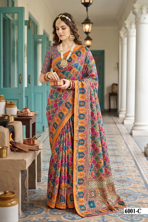 VALLABHI PRINTS AVADHI VOL 6 WHOLESALE CHIFFON PRINTED ETHNIC INDIAN SAREES FOR WOMEN SUPPLIER