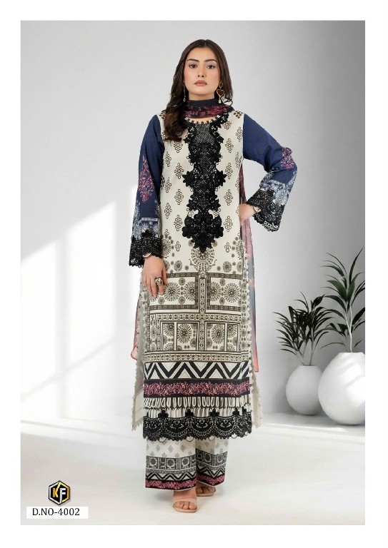 KEVAL FAB ELAYA VOL 4 WHOLESALE LAWN COTTON CASUAL WEAR UNSTITCH SALWAR SUITS EXPORTER
