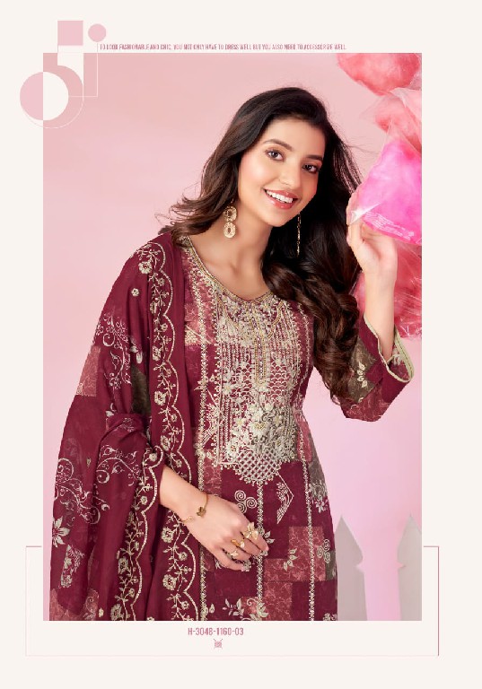 ALOK SUIT ROOHANI LIBAS WHOLESALE CAMBRIC COTTON FANCY EMBROIDERY WORK UNSTITCH SALWAR SUITS SUPPLIER