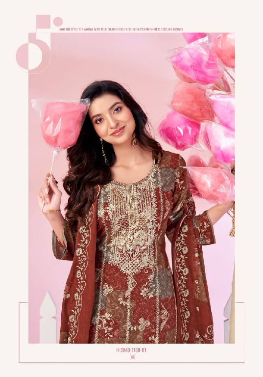 ALOK SUIT ROOHANI LIBAS WHOLESALE CAMBRIC COTTON FANCY EMBROIDERY WORK UNSTITCH SALWAR SUITS SUPPLIER
