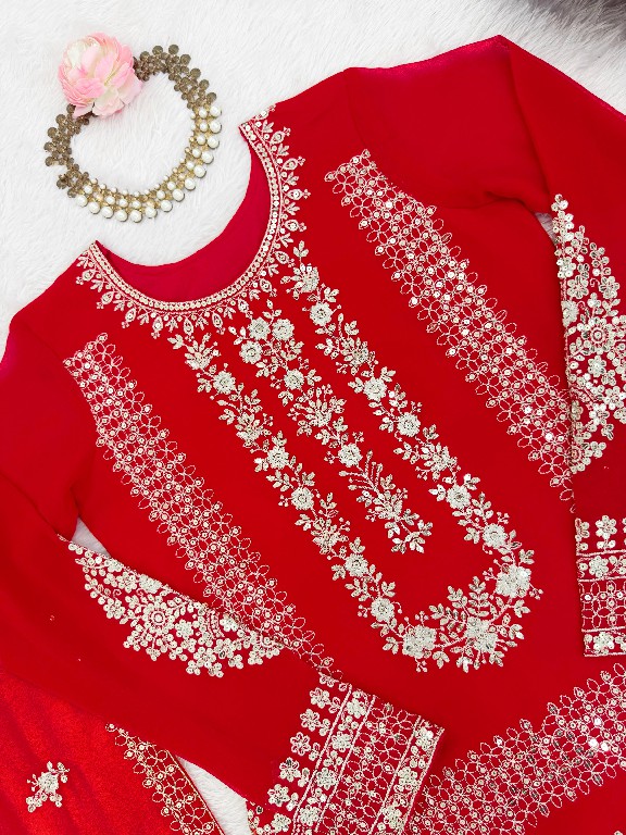 TEXTILEDEAL D.NO KD 1533 WHOLESALE READYMADE BLOOMING GEORGETTE FESTIVE WEAR 3 PCS PLAZZO STYLE SUITS EXPORTER