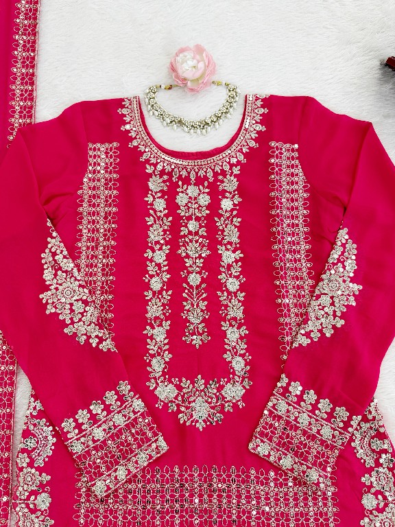TEXTILEDEAL D.NO KD 1533 WHOLESALE READYMADE BLOOMING GEORGETTE FESTIVE WEAR 3 PCS PLAZZO STYLE SUITS EXPORTER