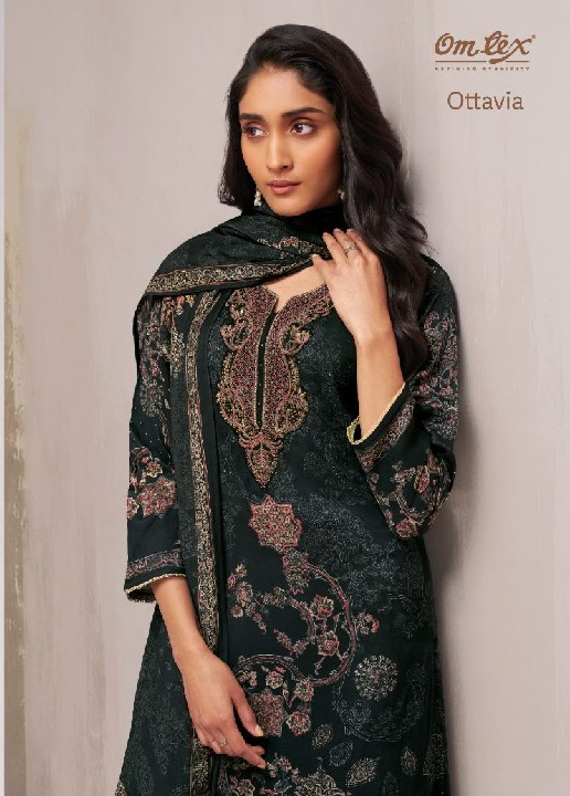 OMTEX OTTAVIA WHOLESALE MUSLIN SILK FANCY PATTERN UNSTITCH SALWAR SUITS SUPPLIER
