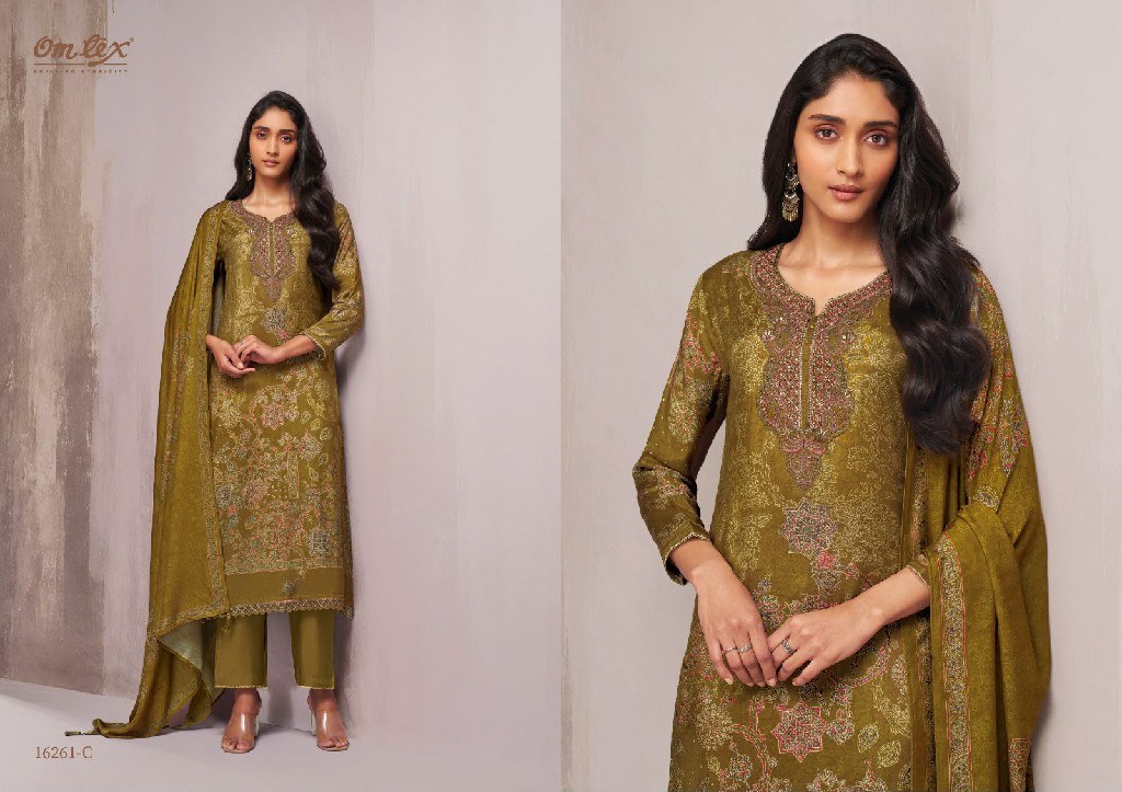 OMTEX OTTAVIA WHOLESALE MUSLIN SILK FANCY PATTERN UNSTITCH SALWAR SUITS SUPPLIER