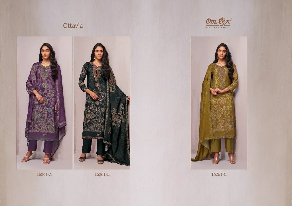 OMTEX OTTAVIA WHOLESALE MUSLIN SILK FANCY PATTERN UNSTITCH SALWAR SUITS SUPPLIER