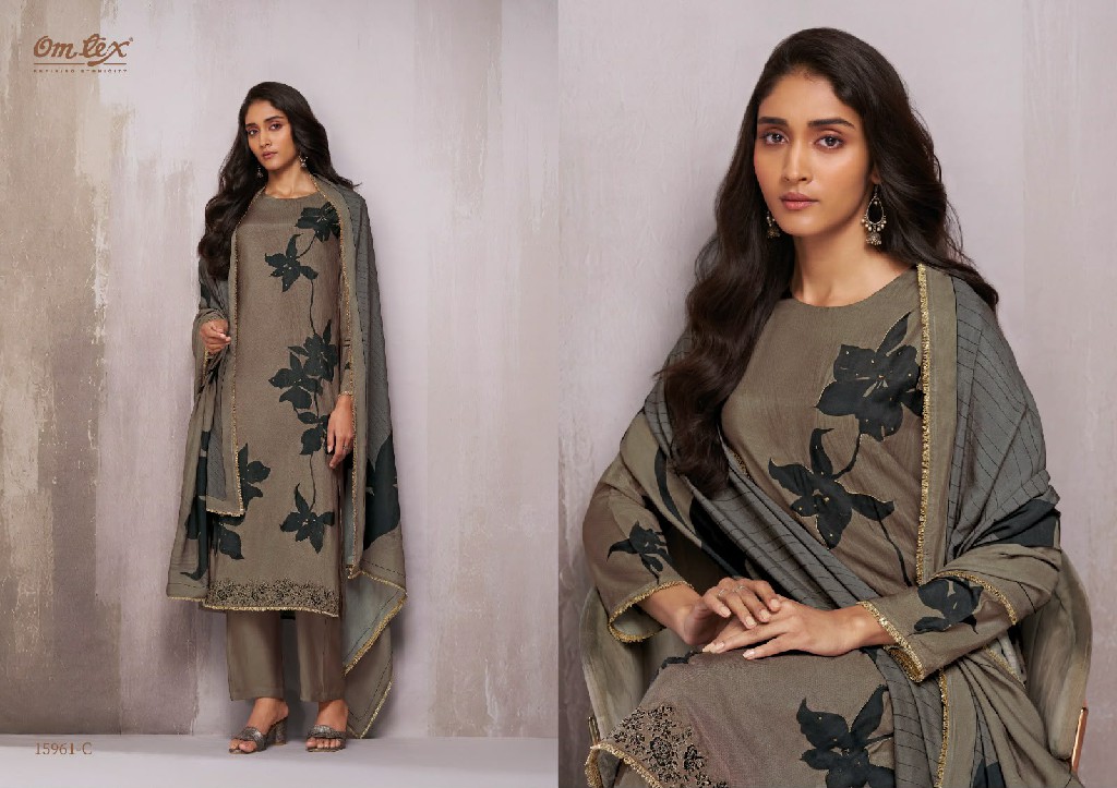 OMTEX ARIANNA WHOLESALE MUSLIN SILK AMAZING DESIGN UNSTITCH SALWAR SUITS EXPORTER