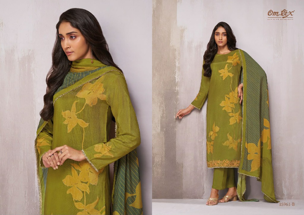 OMTEX ARIANNA WHOLESALE MUSLIN SILK AMAZING DESIGN UNSTITCH SALWAR SUITS EXPORTER
