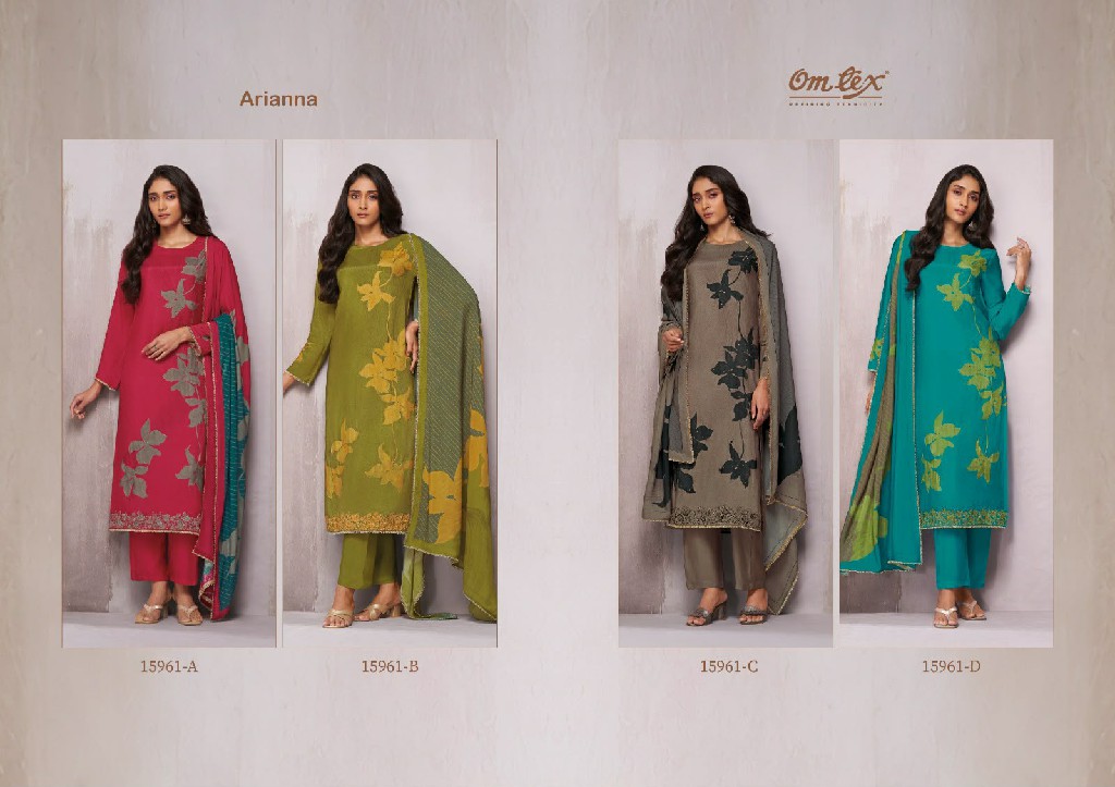 OMTEX ARIANNA WHOLESALE MUSLIN SILK AMAZING DESIGN UNSTITCH SALWAR SUITS EXPORTER