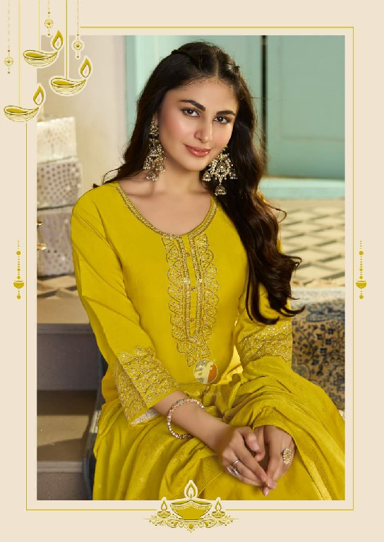 ANJU FAB D.NO 4285 WHOLESALE READYMADE MODAL SILK FESTIVE LOOK 3 PCS COMBO SET SUITS SUPPLIER