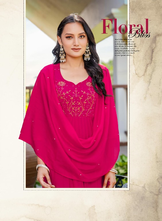 GIRNAR TANVI VOL 1 WHOLESALE READYMADE CHANDERI ANARKALI PATTERN 3 PCS SUITS SUPPLIER
