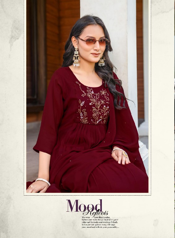 GIRNAR TANVI VOL 1 WHOLESALE READYMADE CHANDERI ANARKALI PATTERN 3 PCS SUITS SUPPLIER