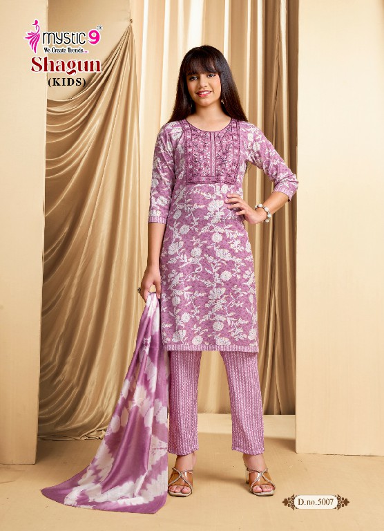 MYSTIC 9 SHAGUN KIDS VOL 5 WHOLESALE READYMADE RAYON CAPSULE BEAUTIFUL 3 PCS SUITS FOR KIDS ONLINE