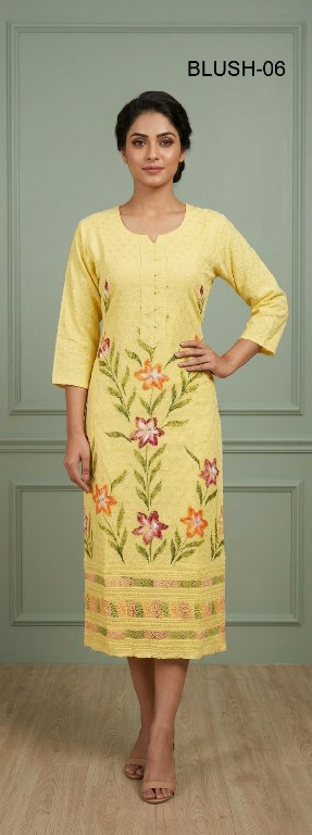 TUNIC HOUSE BLUSH WHOLESALE READYMADE RAYON LUCKNOWI SEQUENCE WORK COMBO KURTIS FOR WOMEN ONLINE
