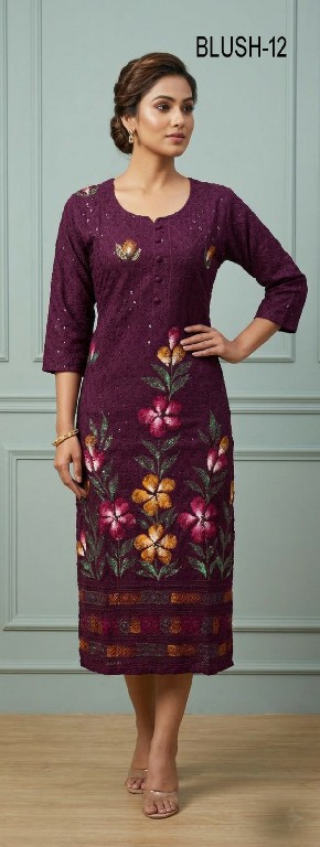 TUNIC HOUSE BLUSH WHOLESALE READYMADE RAYON LUCKNOWI SEQUENCE WORK COMBO KURTIS FOR WOMEN ONLINE