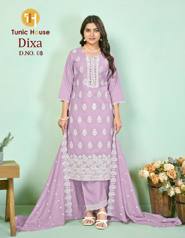 TUNIC HOUSE DIXA WHOLESALE READYMADE COTTON FANCY WORK BIG SIZE 3 PCS COM BO SET SUITS SUPPLIER