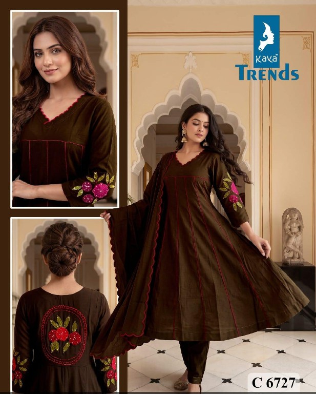KAYA D.NO 6727 WHOLESALE READYMADE MAL CHANDERI TRENDING 3 PCS COMBO SET SUITS EXPORTER