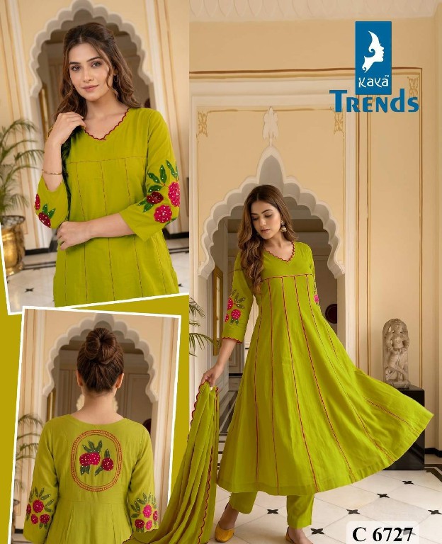 KAYA D.NO 6727 WHOLESALE READYMADE MAL CHANDERI TRENDING 3 PCS COMBO SET SUITS EXPORTER