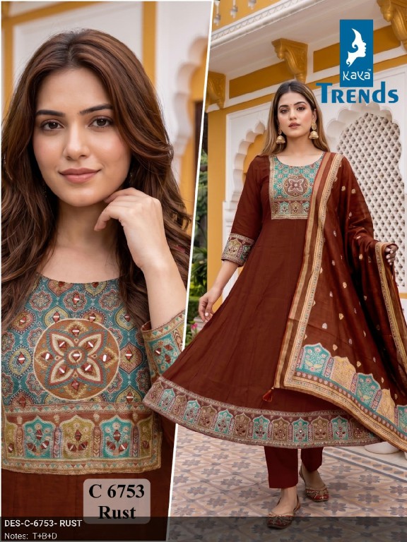 KAYA D.NO 6753 WHOLESALE READYMADE BEAUTIFUL CLASSIC 3PCS COMBO SET SUITS SUPPLIER