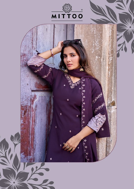 MITTOO AAIKA WHOLESALE READYMADE VISCOSE WEAVING ELEGANCE 3 PCS SUITS EXPORTER