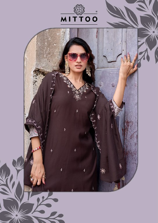 MITTOO AAIKA WHOLESALE READYMADE VISCOSE WEAVING ELEGANCE 3 PCS SUITS EXPORTER