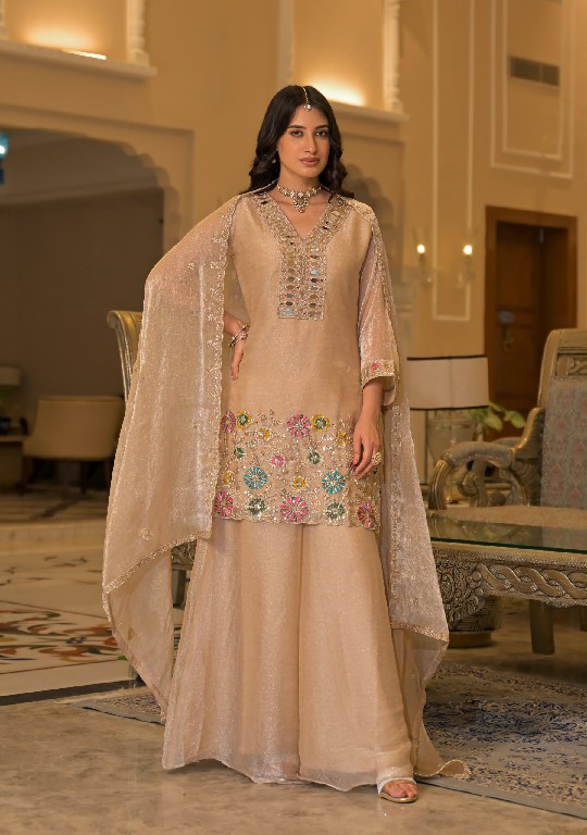 TEXTILEDEAL D.NO 50134 WHOLESALE READYMADE CRUSH SATIN WITH WORK FESTIVE WEAR 3 PCS SUITS EXPORTER
