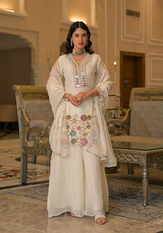 TEXTILEDEAL D.NO 50134 WHOLESALE READYMADE CRUSH SATIN WITH WORK PARTY WEAR 3 PCS SUITS SUPPLIER