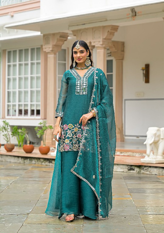 TEXTILEDEAL D.NO 50134 WHOLESALE READYMADE CRUSH SATIN WITH WORK OCCASION WEAR 3 PCS SUITS FOR EXPORT