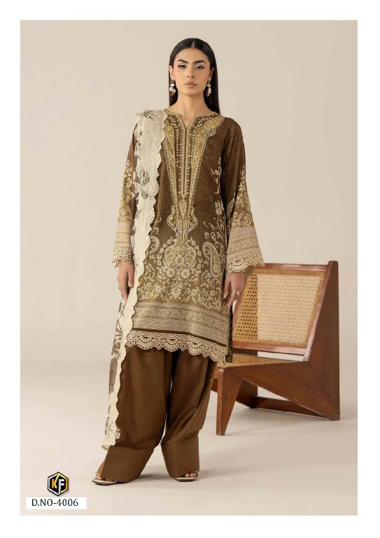 KEVAL FAB ELAYA VOL 4 WHOLESALE LAWN COTTON CASUAL WEAR FULLY STITCHED 3 PCS SUITS EXPORTER